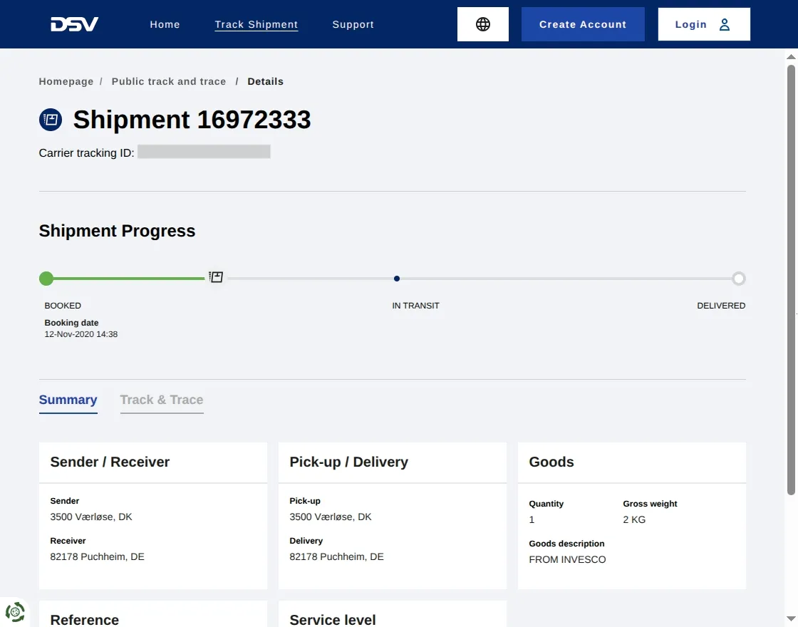 mydsv-shipment-tracking