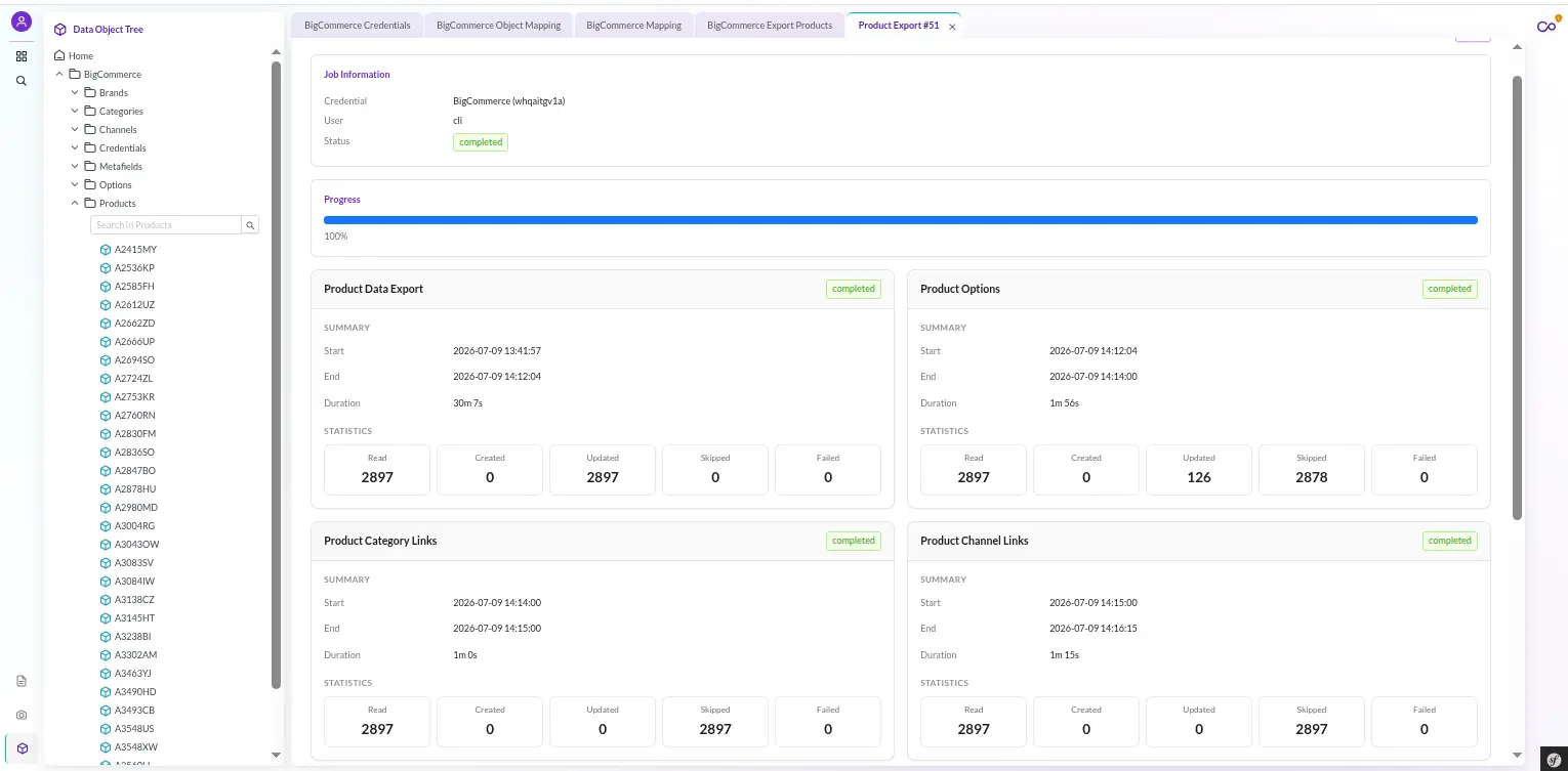 pimcore-bigcommerce-connector-job-detail