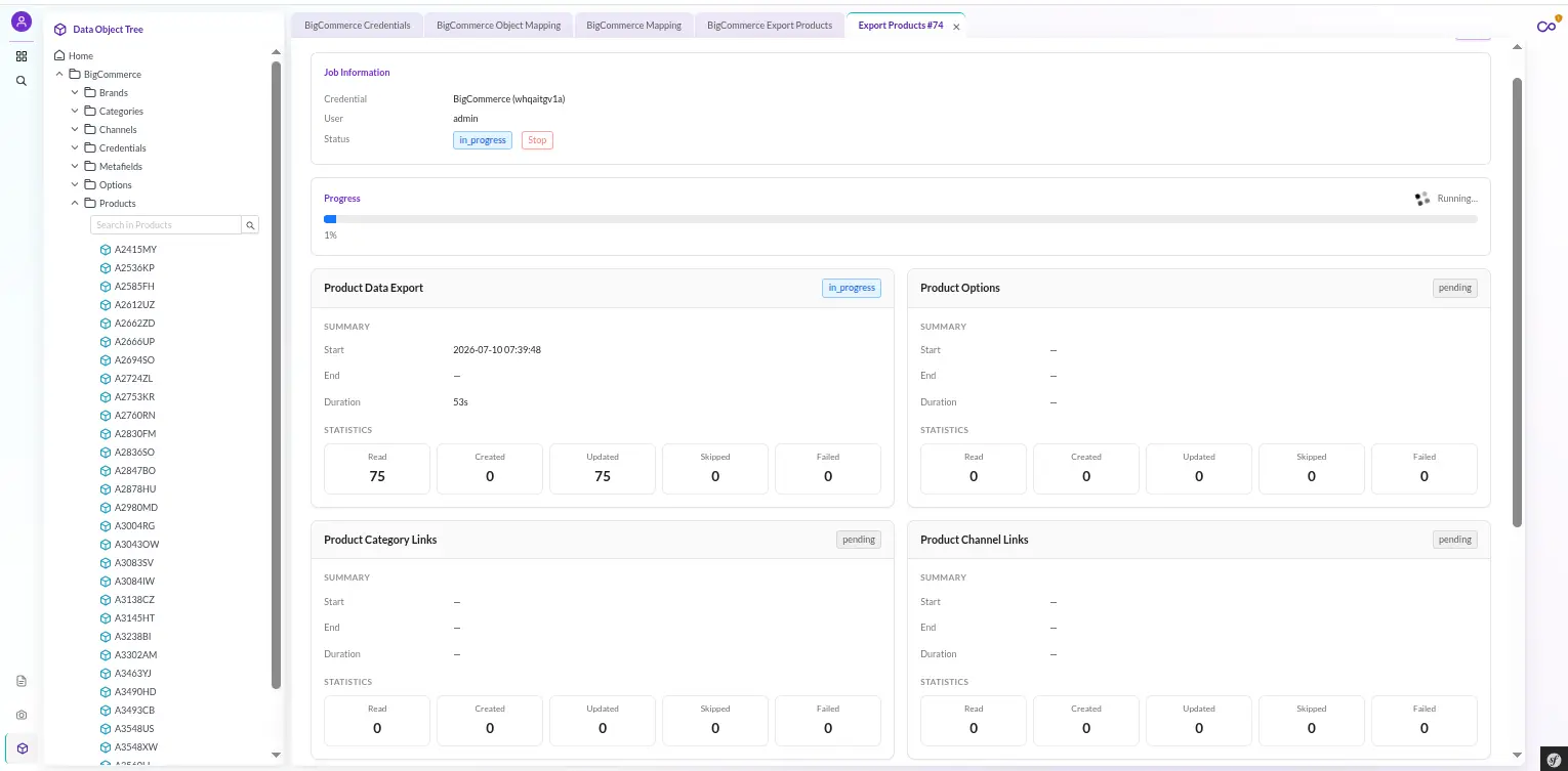 pimcore-bigcommerce-connector-live-job