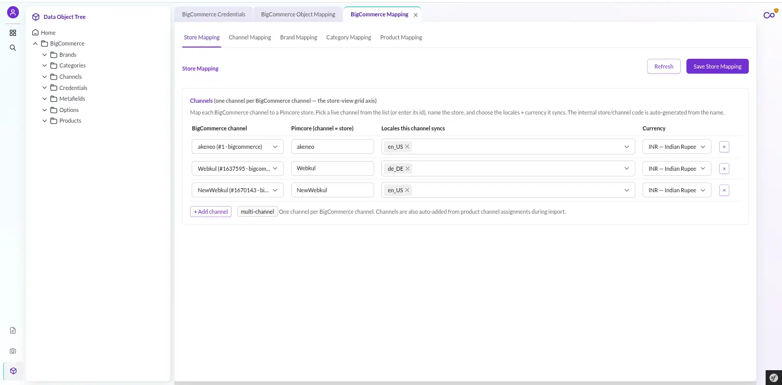 pimcore-bigcommerce-connector-store-mapping