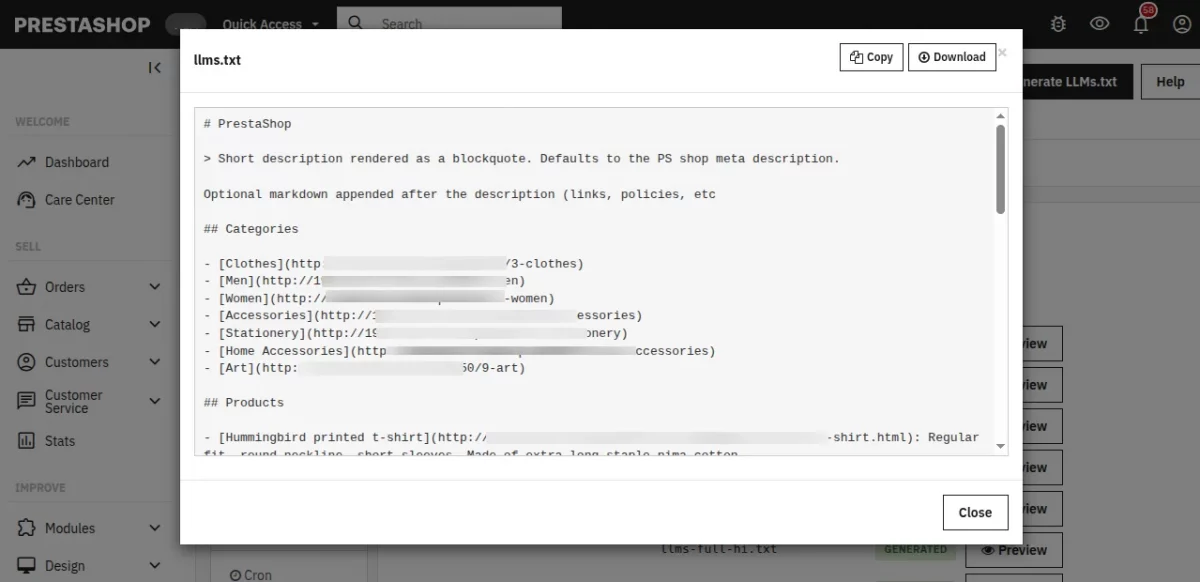 Preview Generated Files