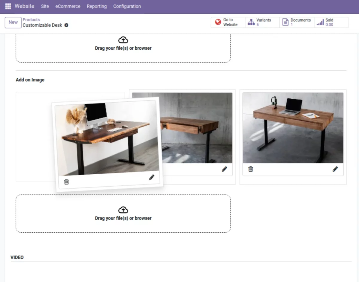 upload bulk images on odoo
