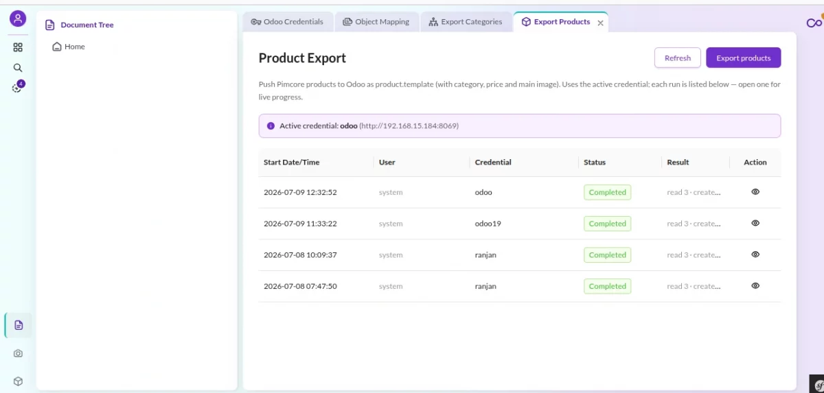 product export
