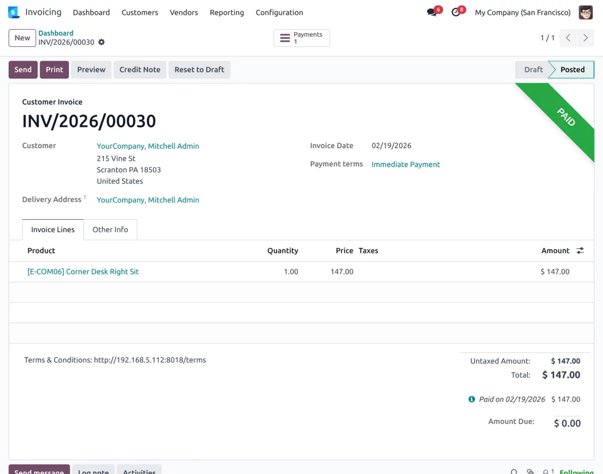 Paid Invoice