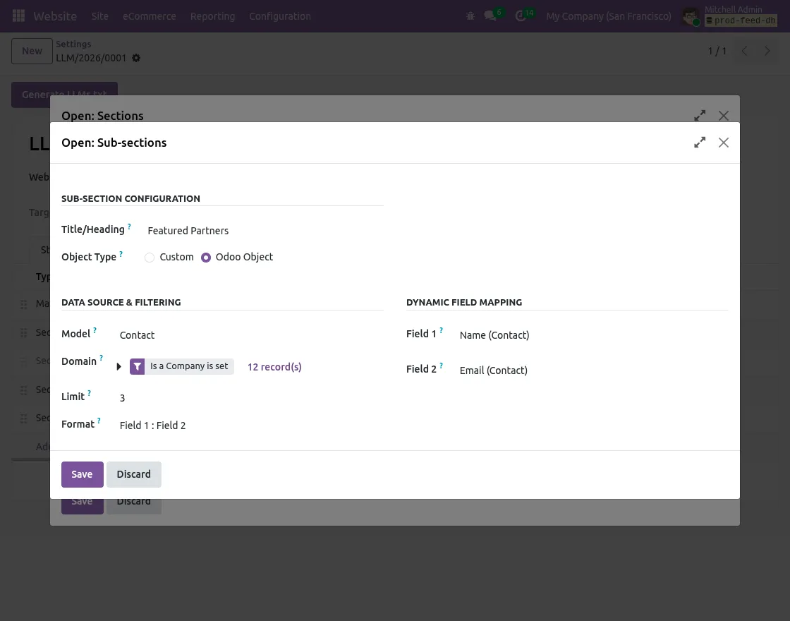 create subsection