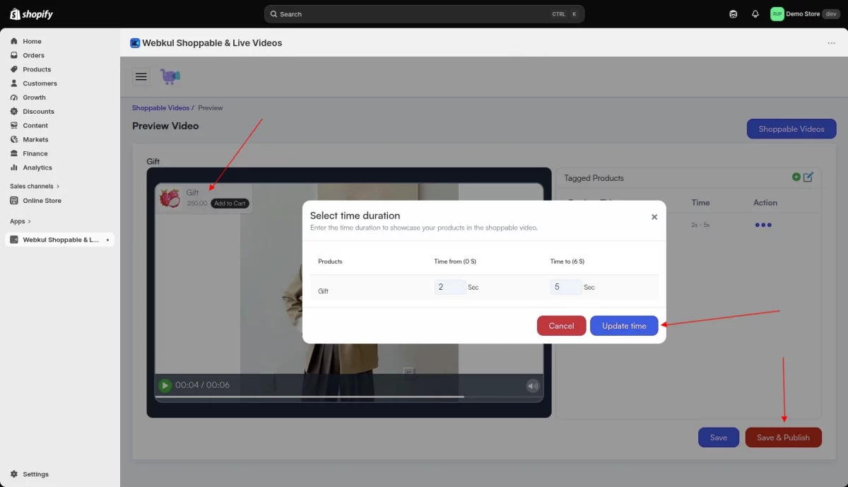 select time duration