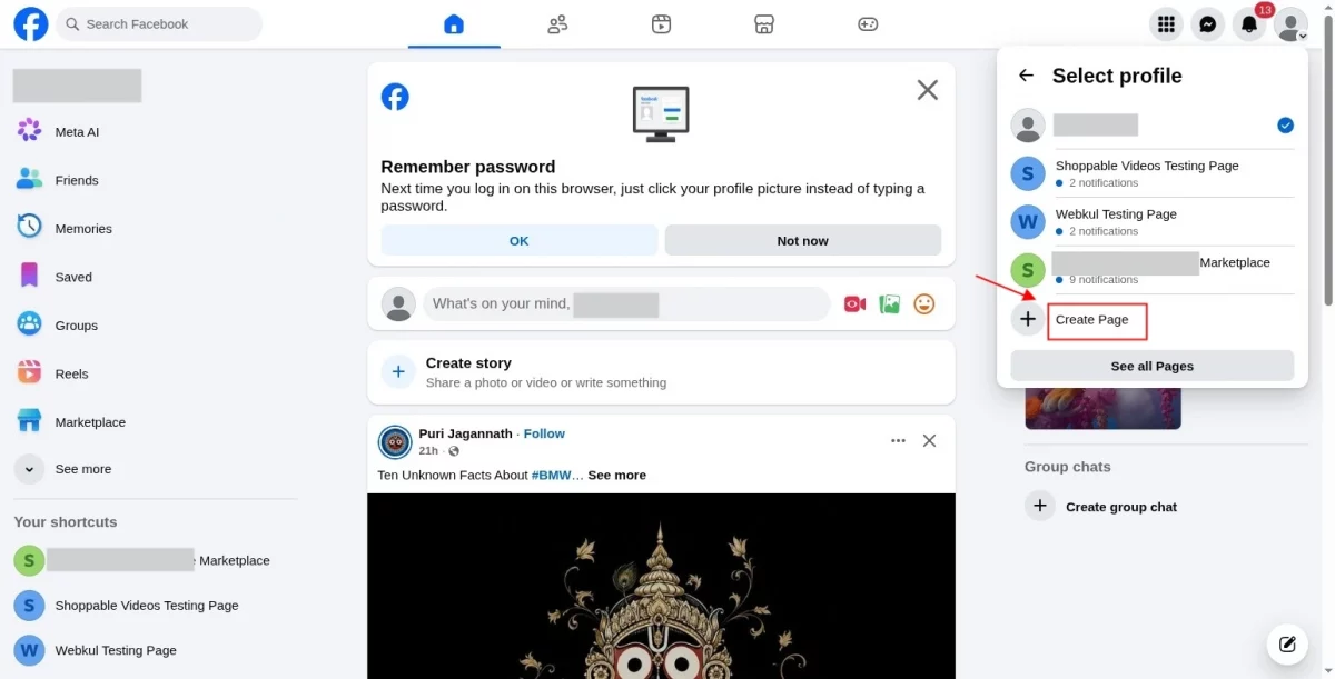create page