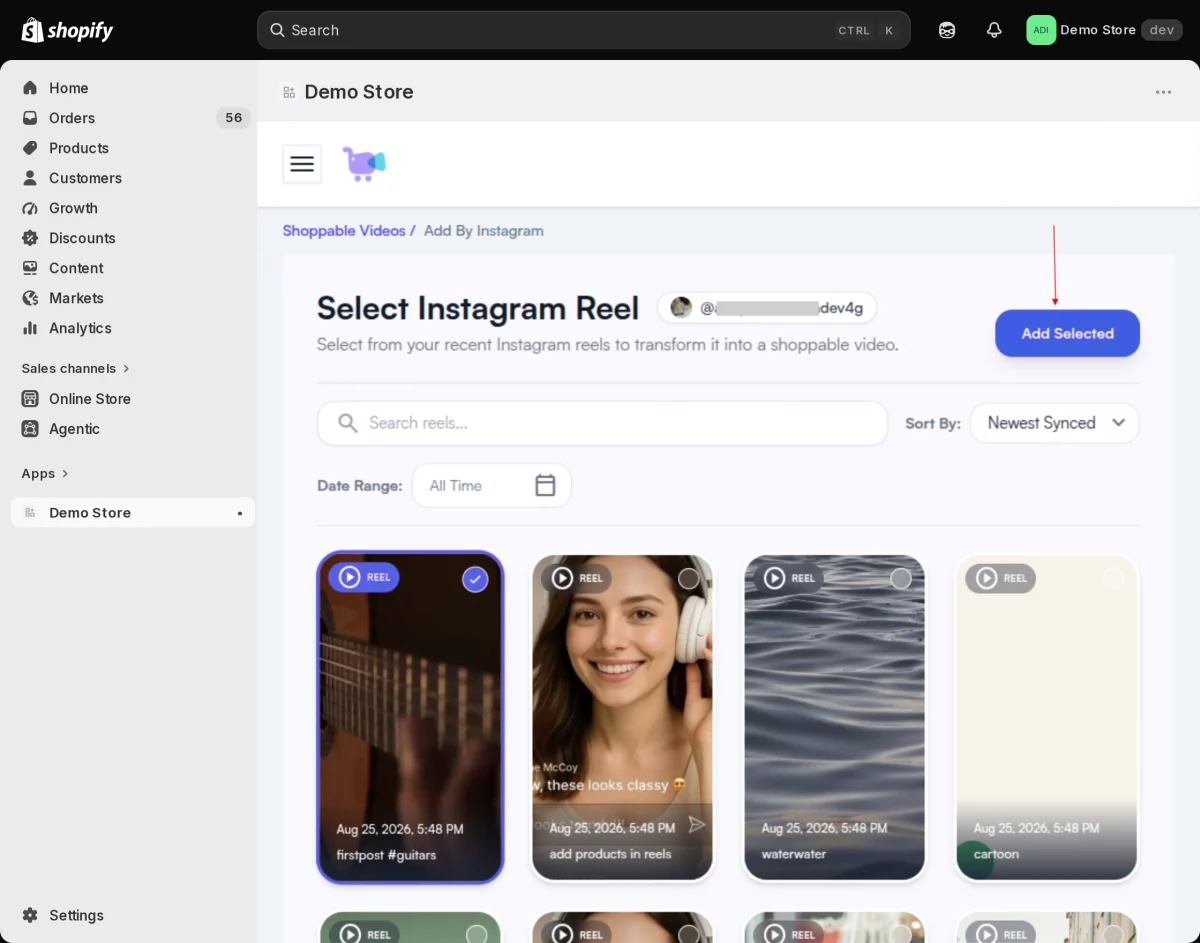 add selected