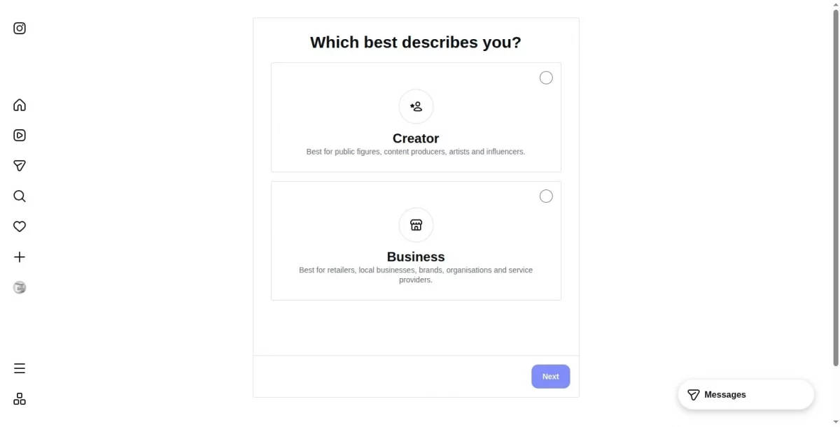 complete by selecting the type