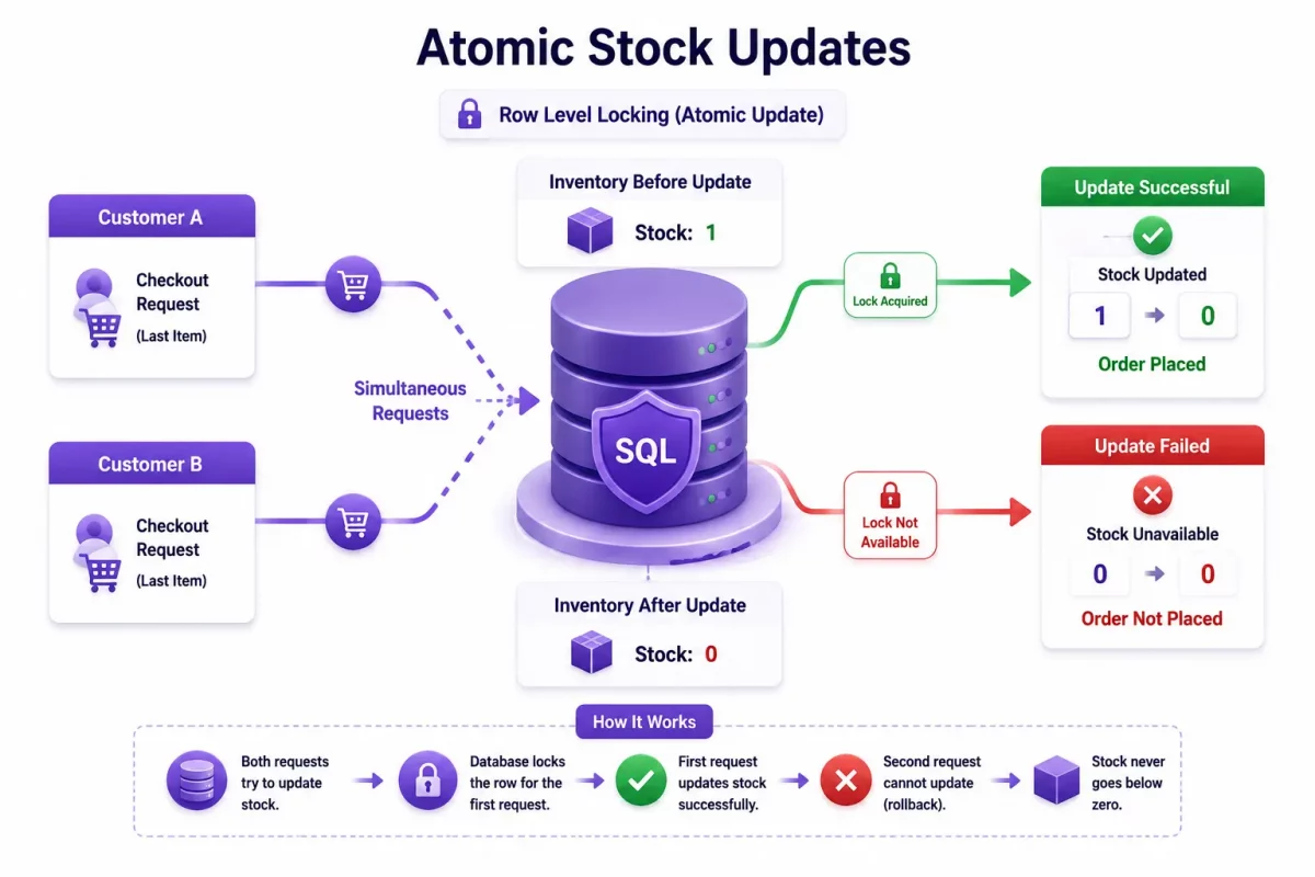 Prevents Order Conflicts atomic updates