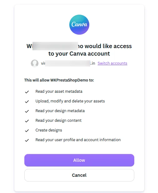 canva account