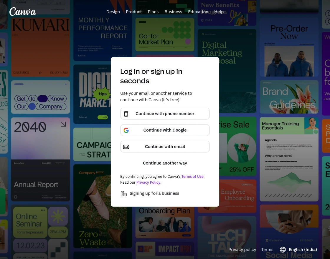 Sign In to Canva