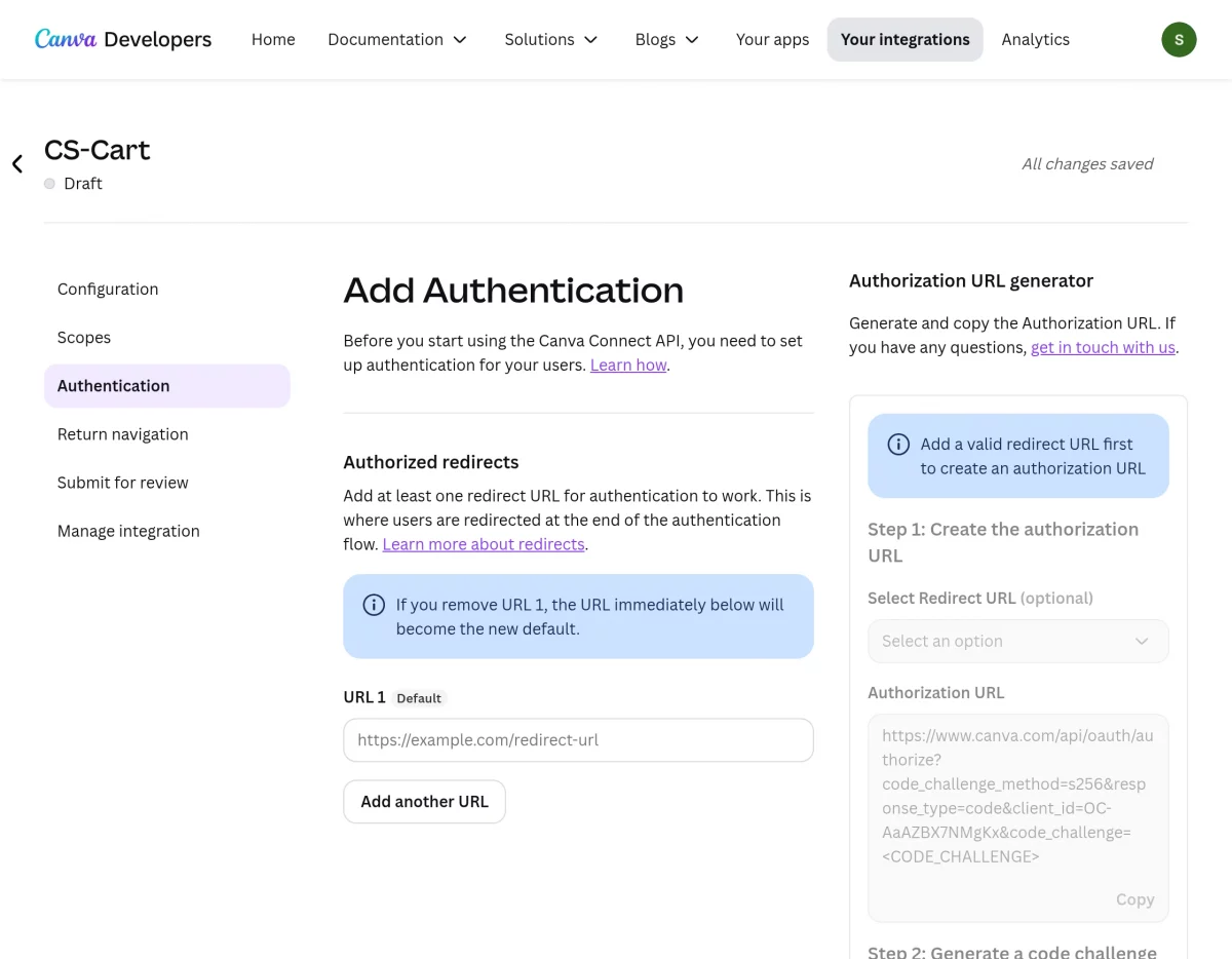 Authorized redirects