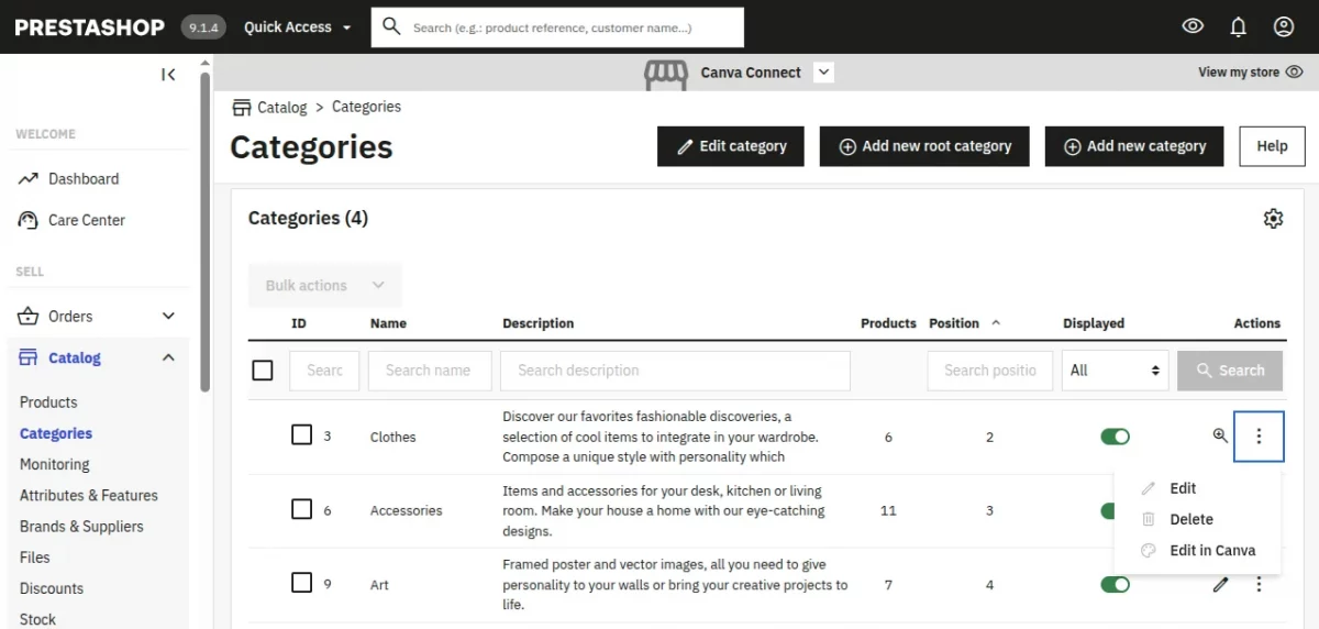 categories