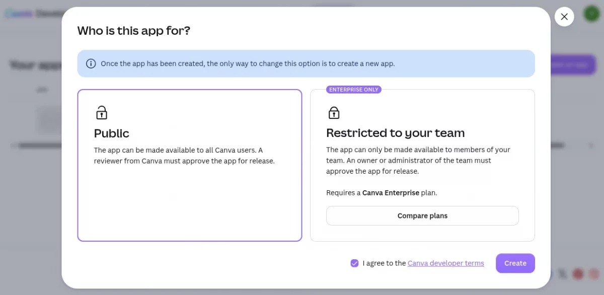create app