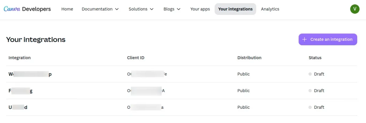 create integration