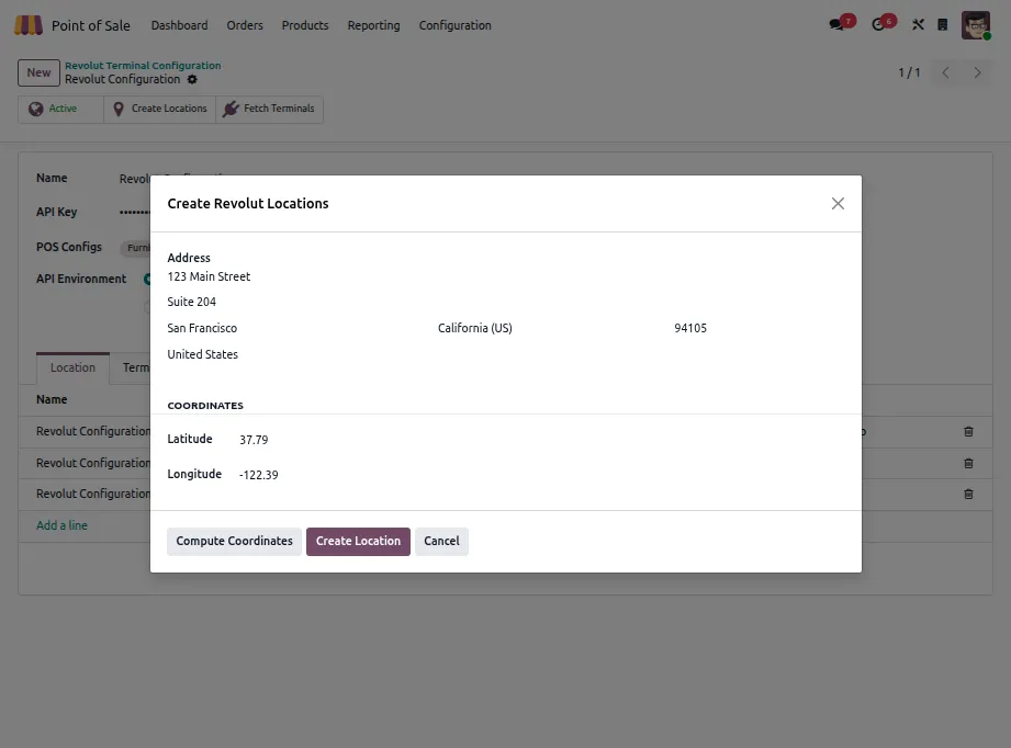 create revolut location
