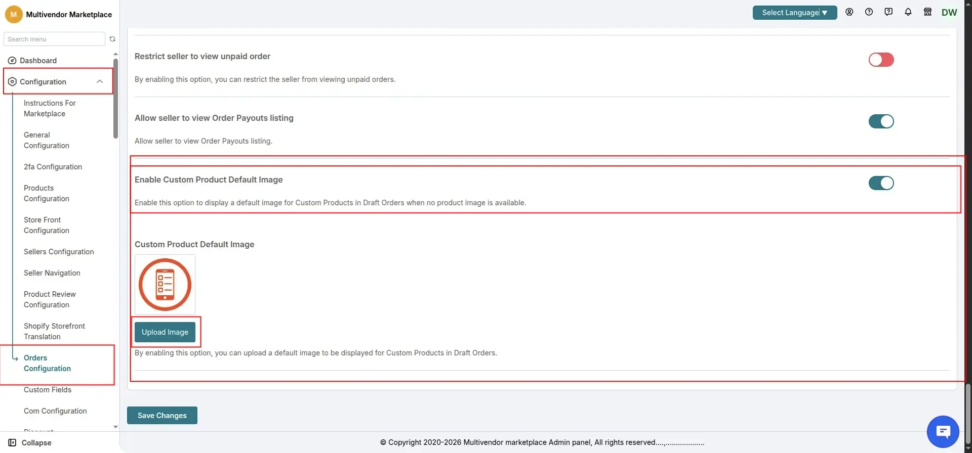 Enable Custom Product Default Image