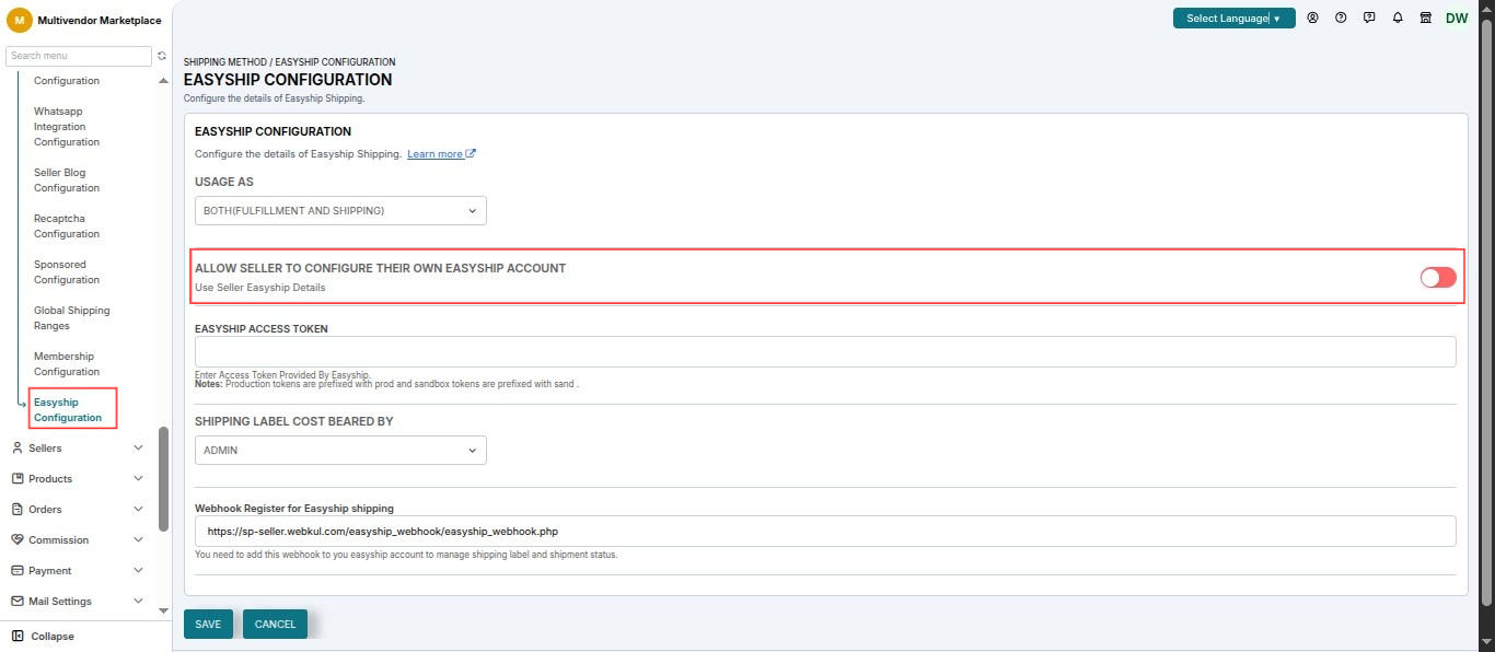 Admin-Easyship-Shipping-Configuration-Admin