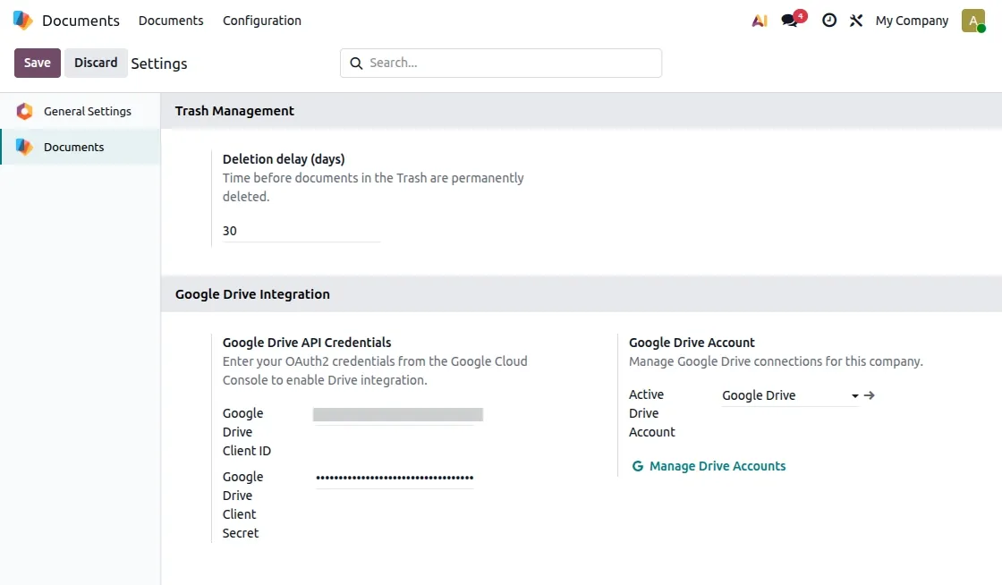 google drive integration