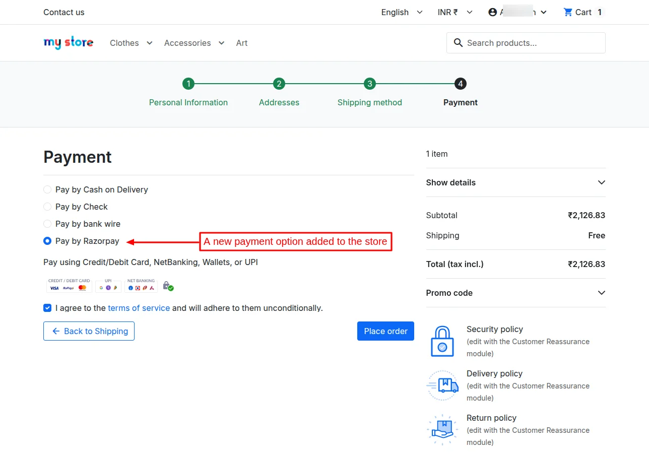new payment method