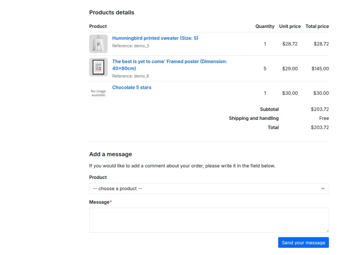 Order Created using Invoice