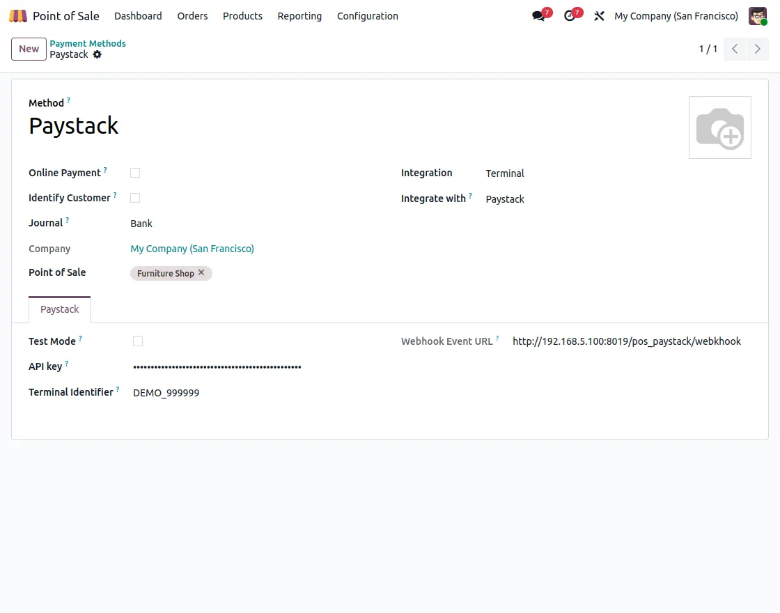 paystack api configuration