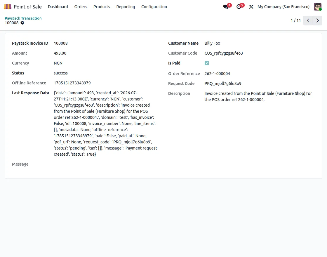 Paystack transaction management