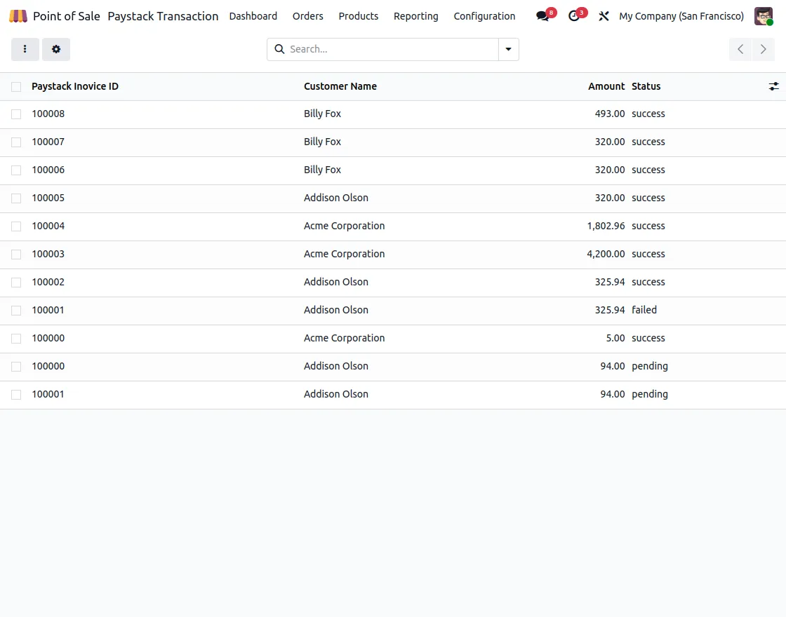 paystack transaction list