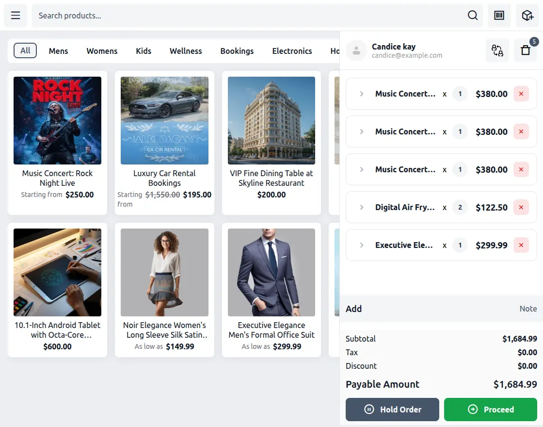 Marketplace Point of Sale front end