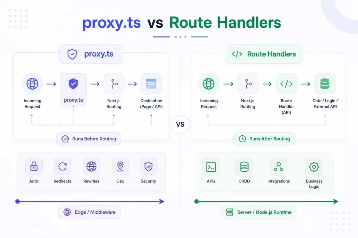 proxy.ts vs route handlers