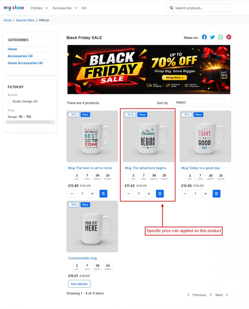 specific price rule