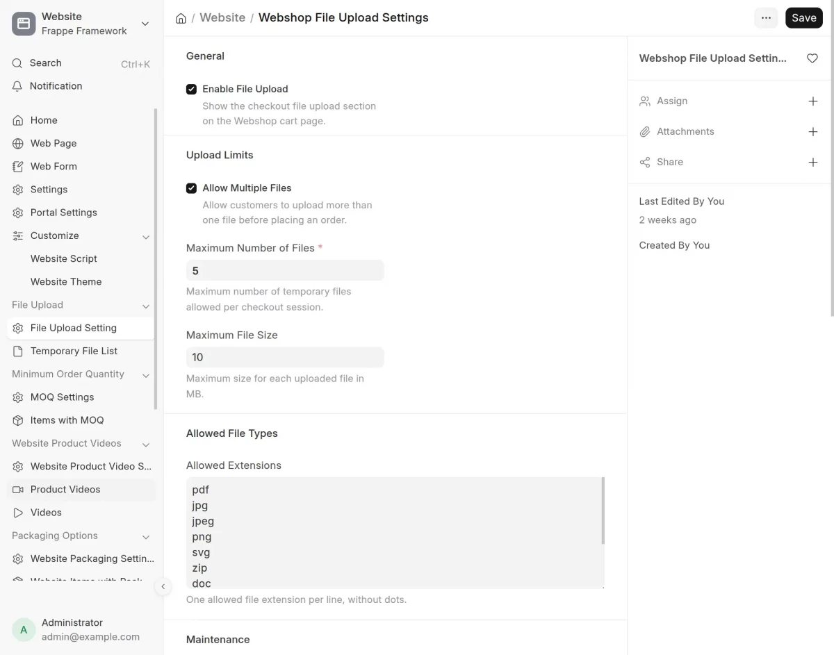 website-file-upload-settings