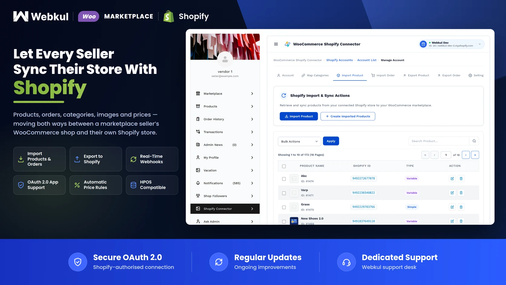 WooCommerce Shopify Connector - Shopify store sync and marketplace integration