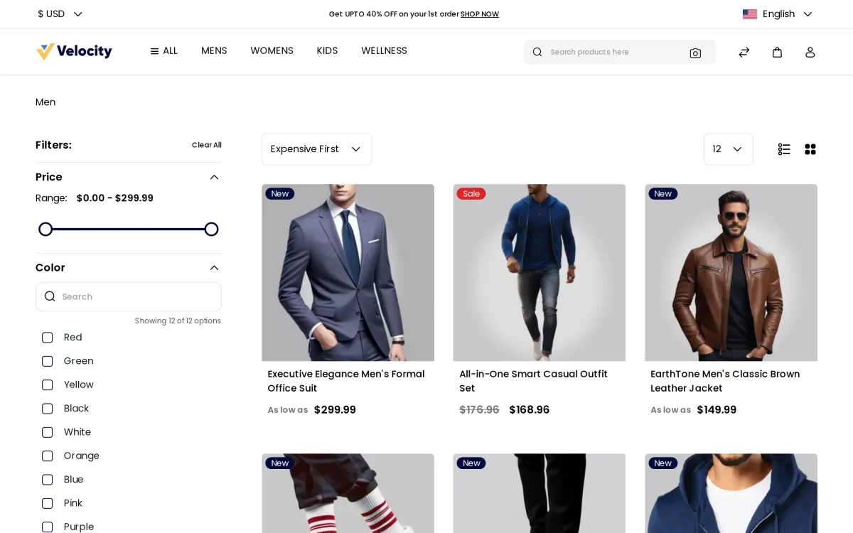 Bagisto category page with product listing event