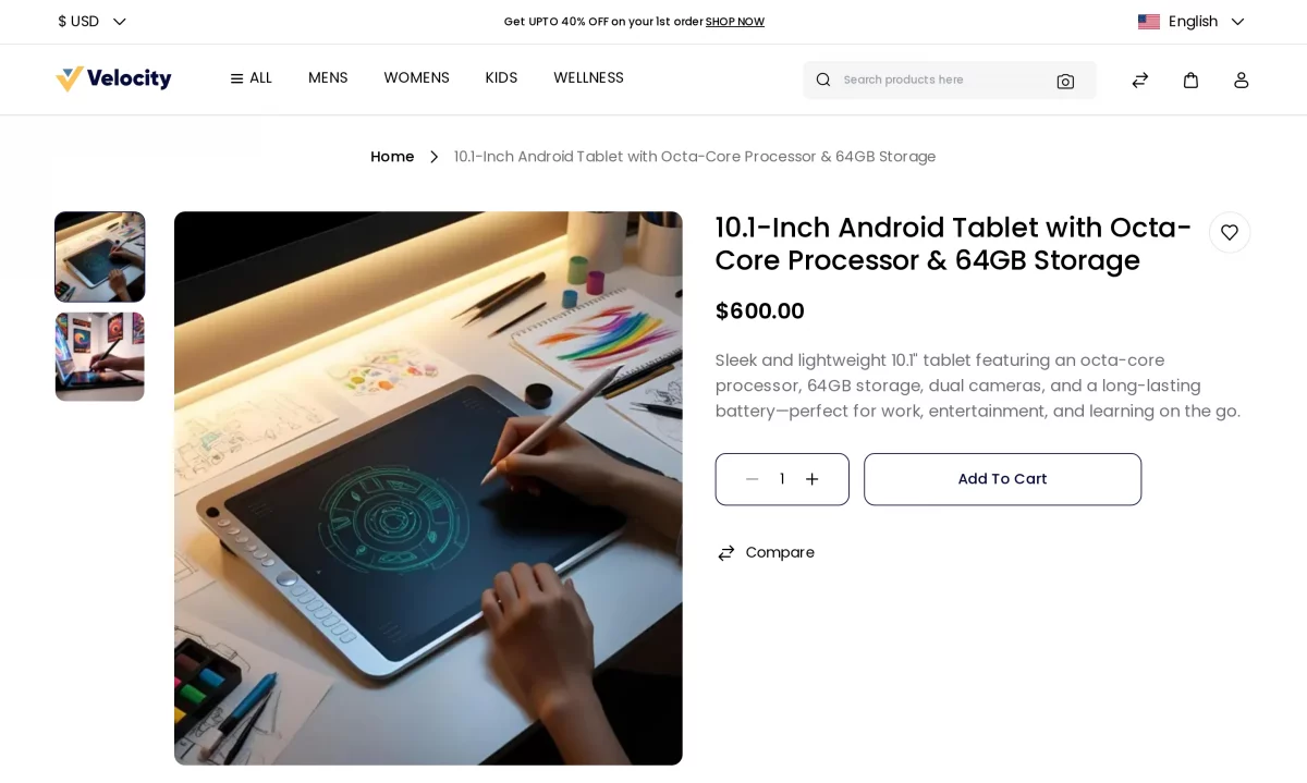Bagisto product page with Google Tag Manager product event
