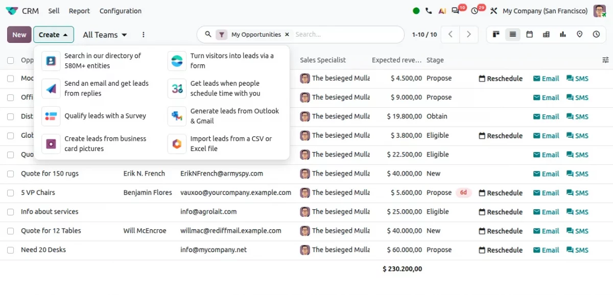 crm lead update