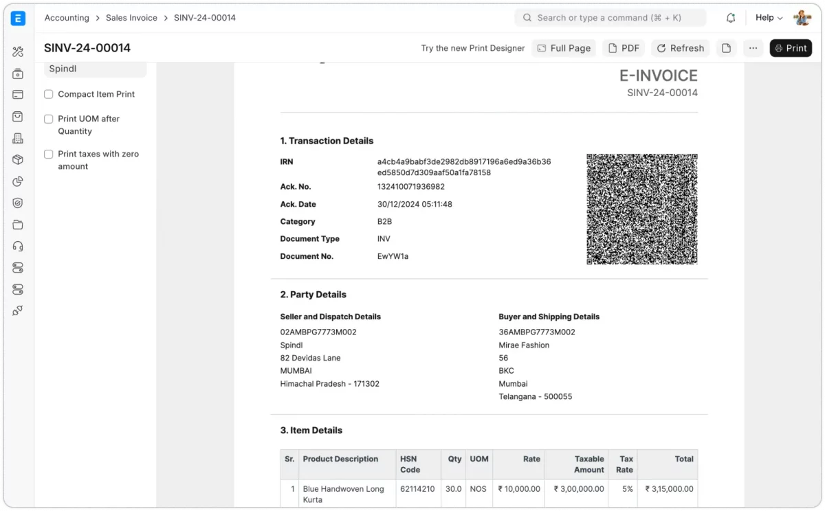 ERPNext Accounting module