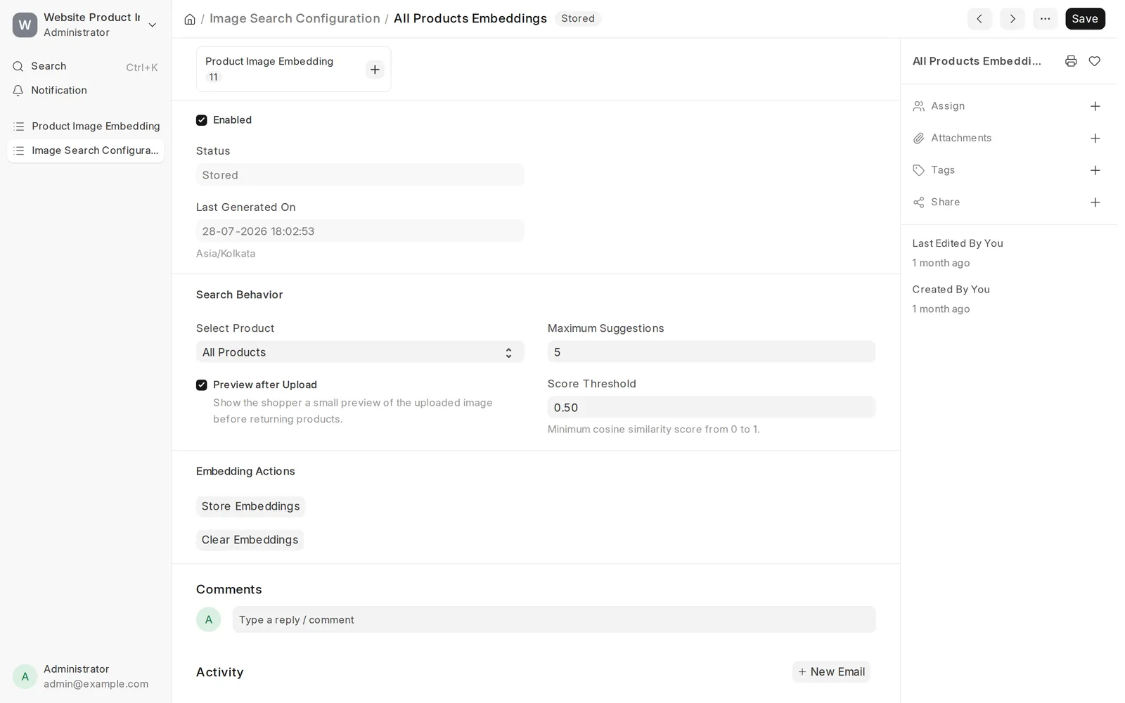 ERPNext product image search configuration with All Products selected