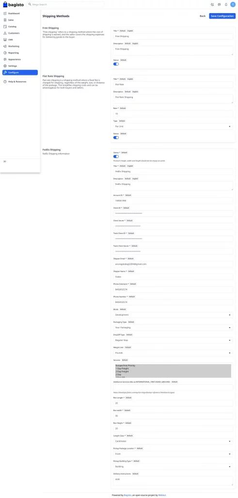 fedex-configuration