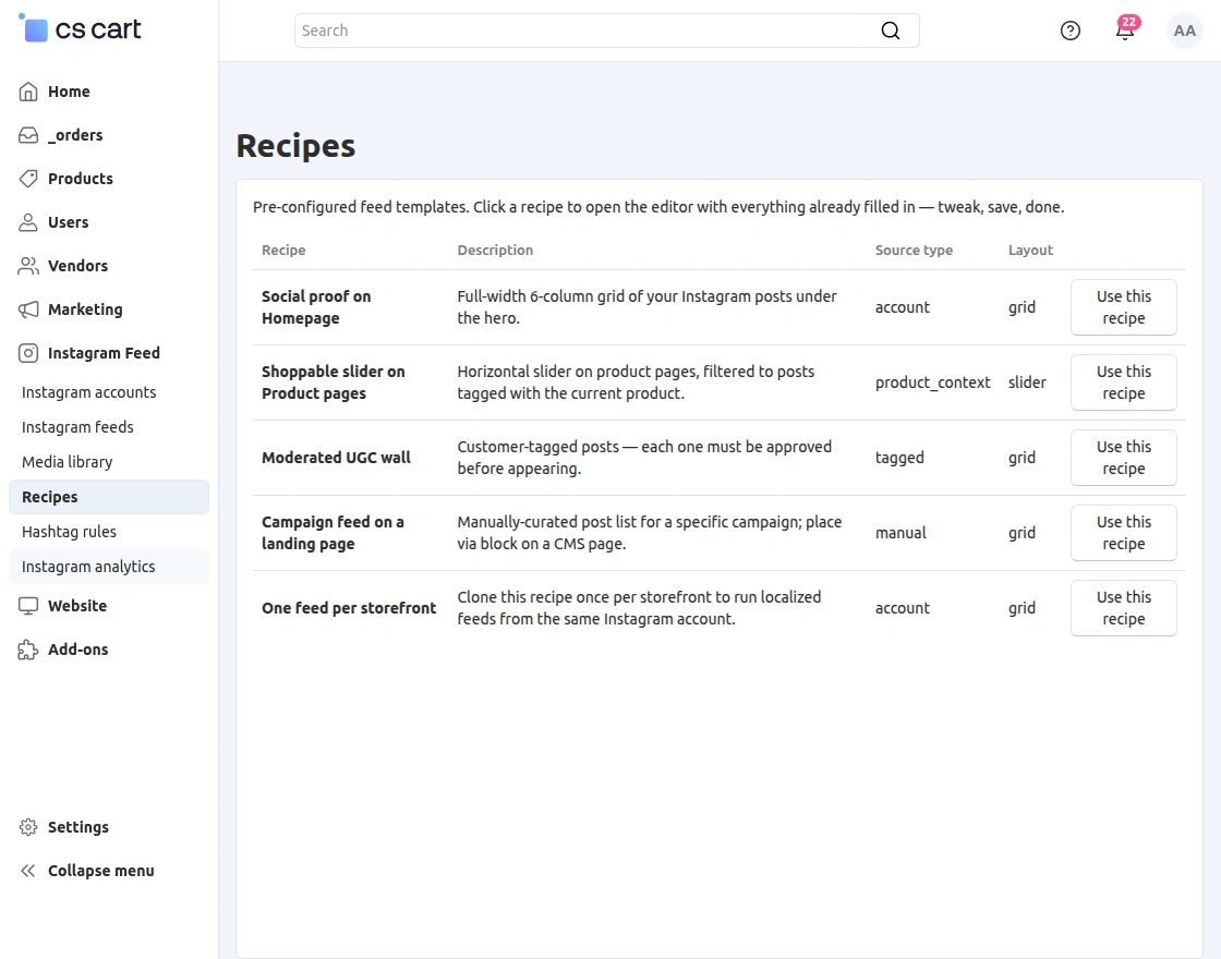 Recipes