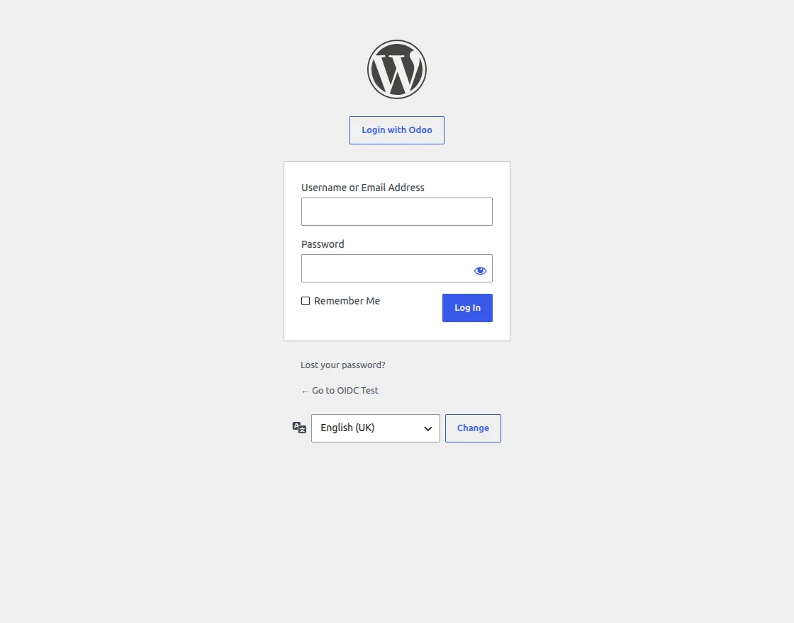 login with odoo