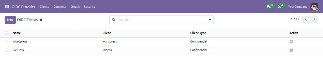 manage client applications