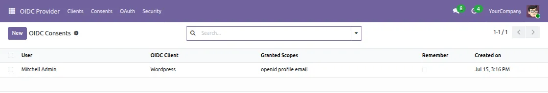 manage user consents