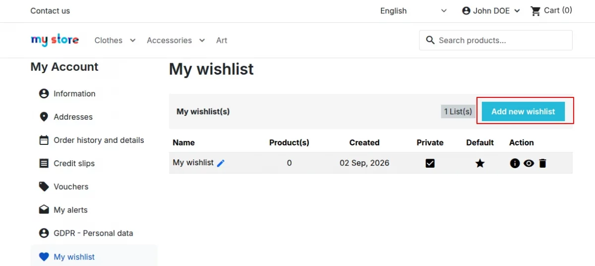 new-wishlist