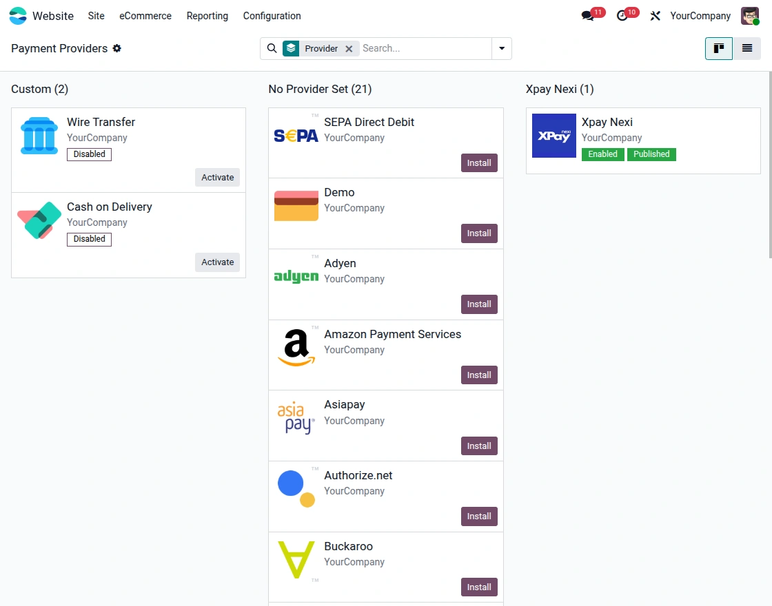 Xpay Nexi Payment Provider