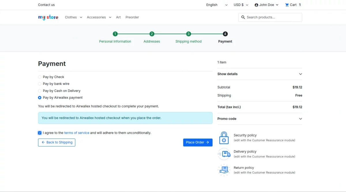 payment hosted