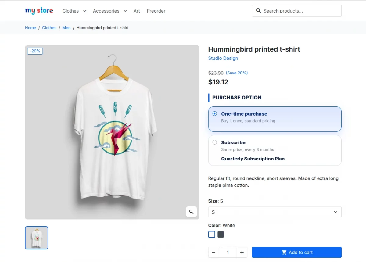 product page