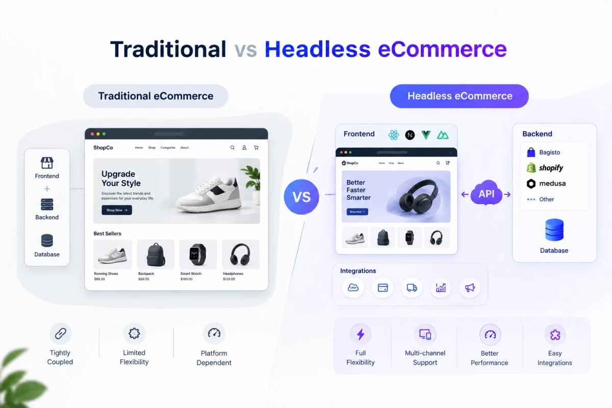 traditional vs headless ecommerce 