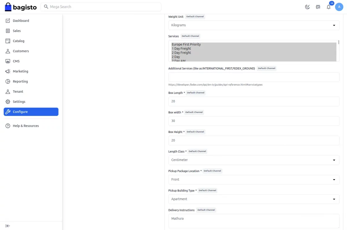 tenant-configuration